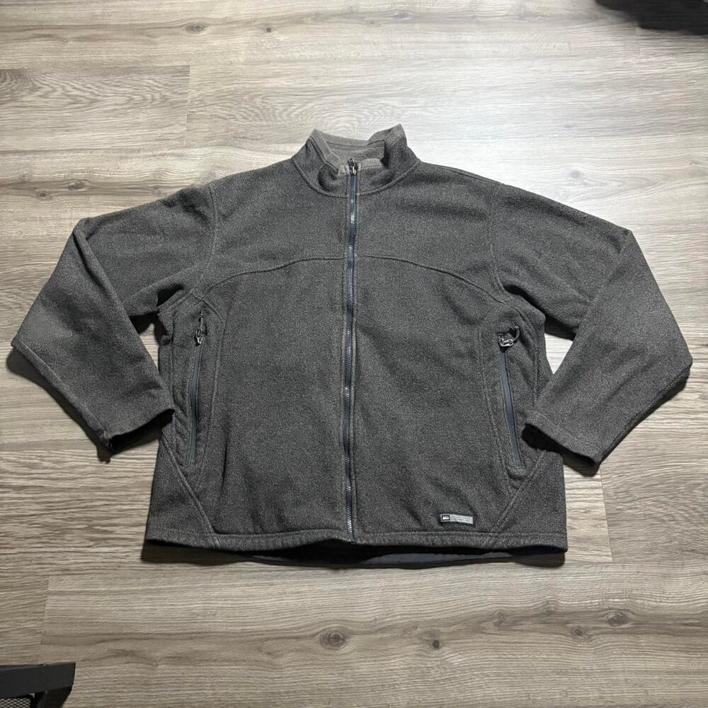 Mens REI Sweater Grey Fleece XXL